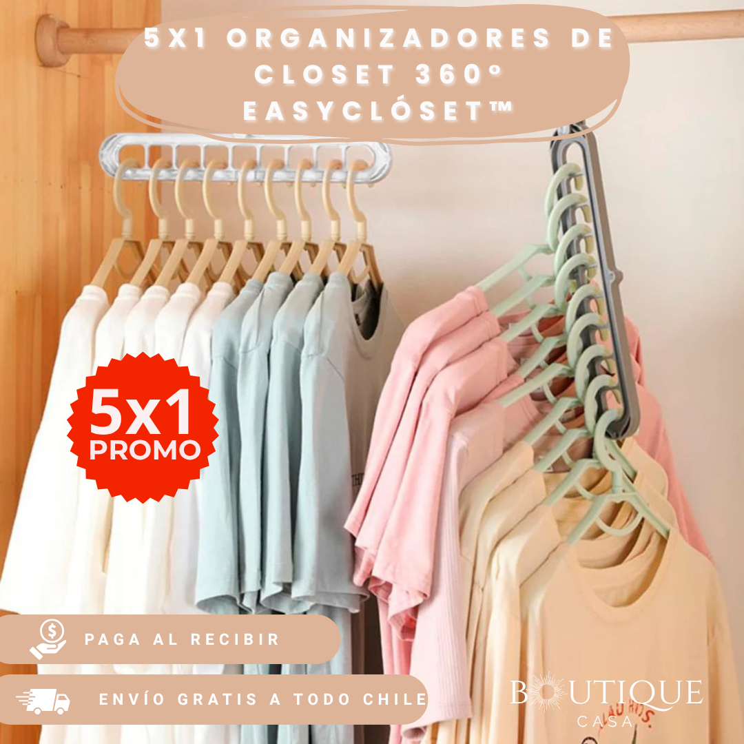 5X1 Organizadores de Closet 360° | EasyClóset™