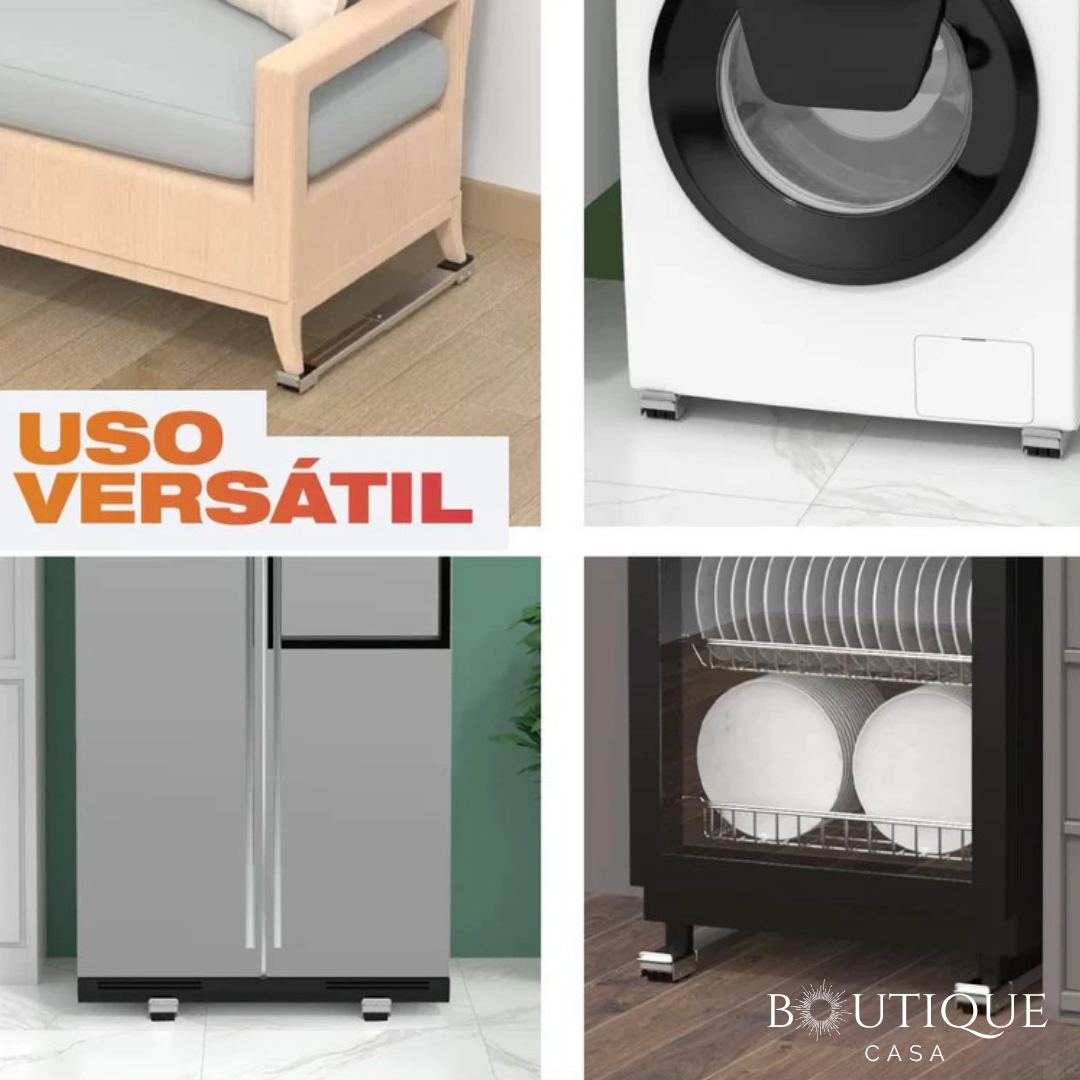 2x1 Bases Metálicas con Ruedas para Muebles y Electrodomésticos | RuedaMaster™