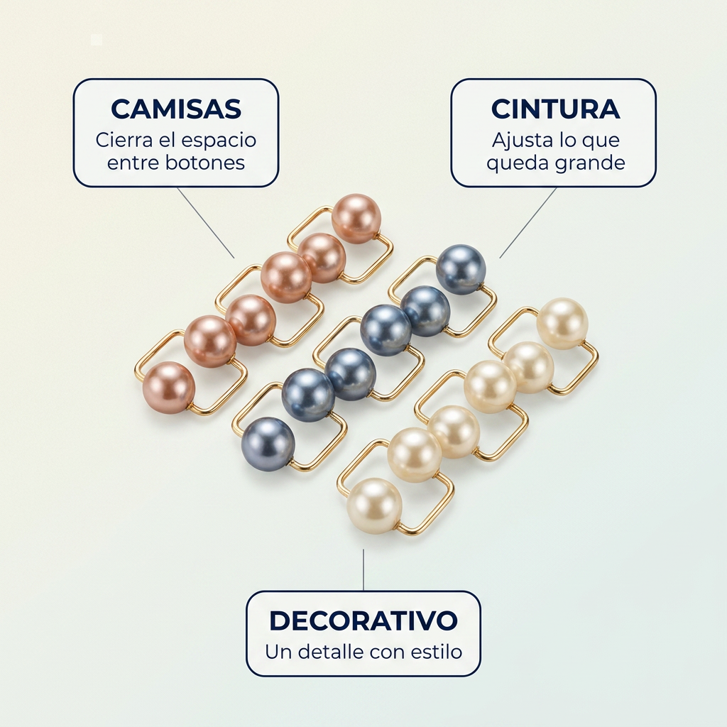 Broches Sin Costura para Ropa – Cierra Botones y Ajusta Cintura