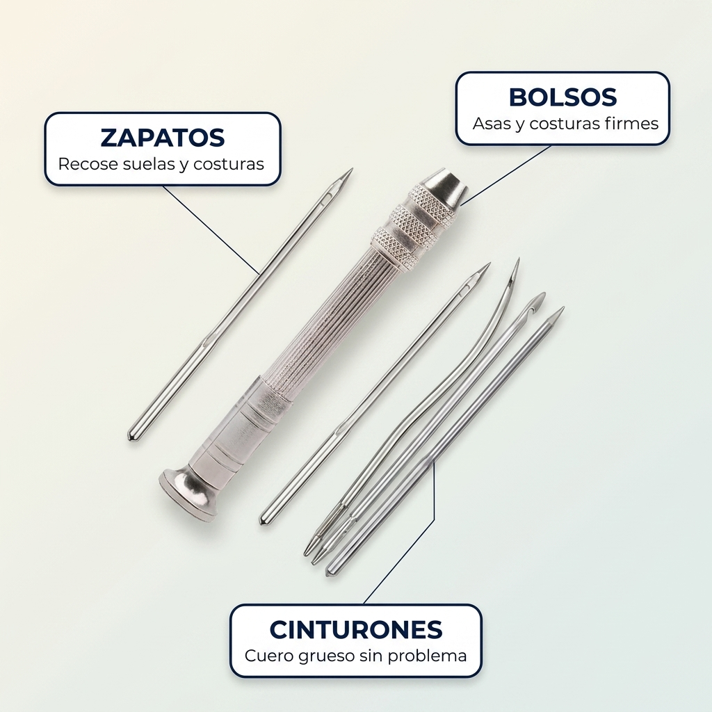 Kit de Costura para Cuero – Repara Zapatos, Bolsos y Cinturones