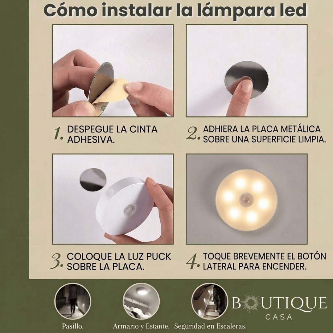 Pack 3 lámparas led con sensor | LuzSafe™