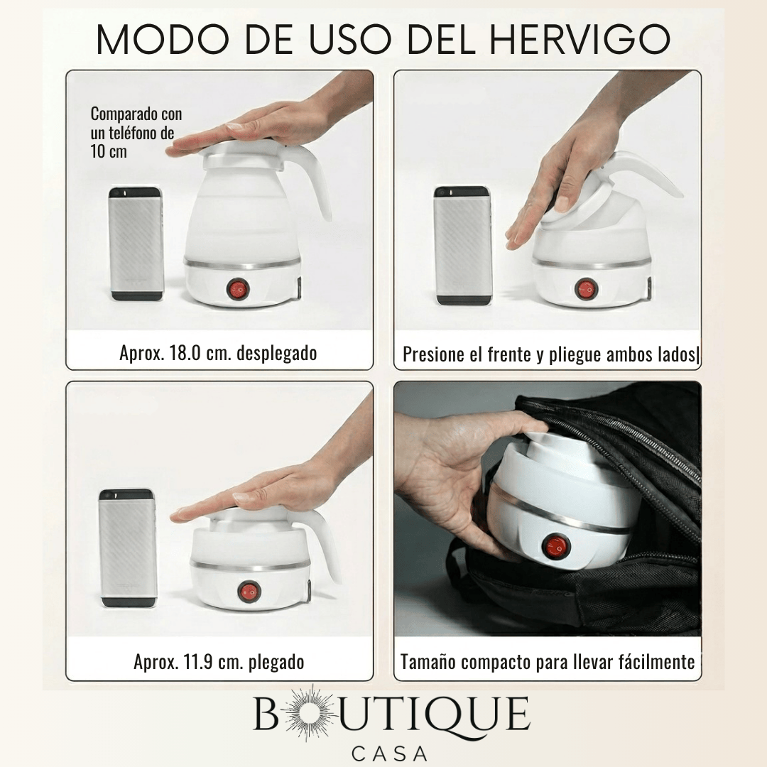 Hervidor Eléctrico Plegable de 600cc | HerviGo™