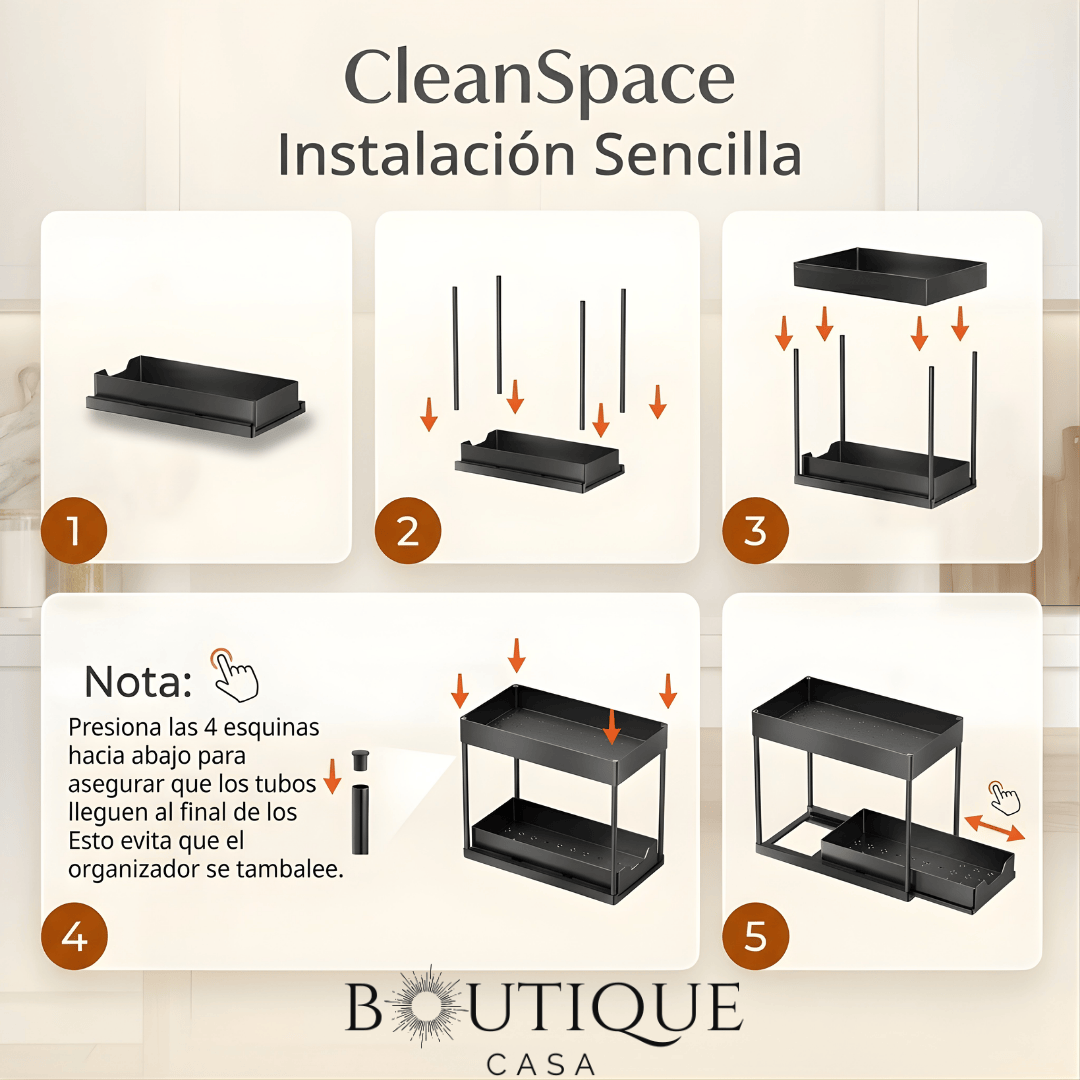 Estante Ajustable de Doble Nivel | CleanSpace™