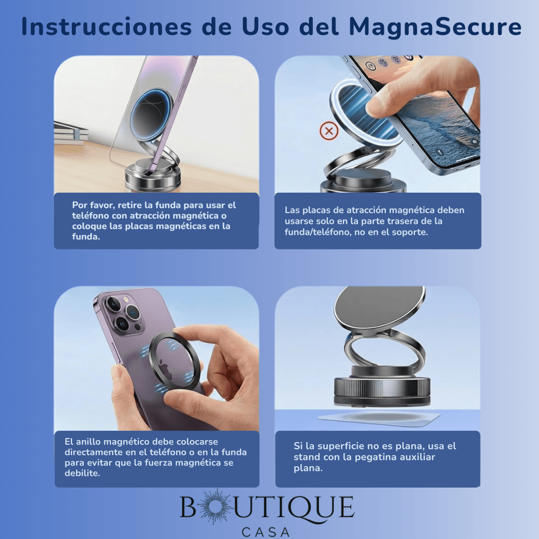Soporte Magnético Multisuperficie | MagnaSecure™