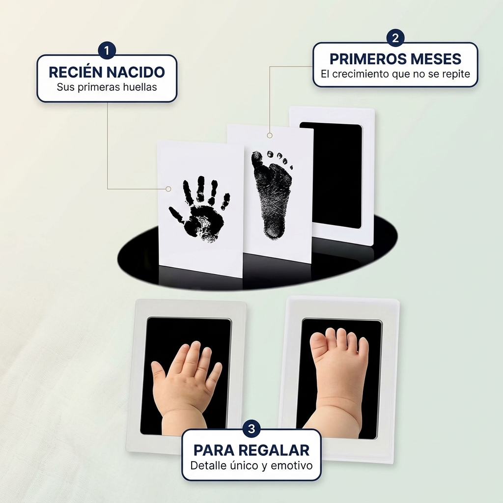 Kit Huellas para Bebé Sin Manchar – Recuerdo para Siempre