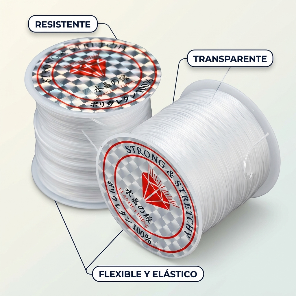 Hilo Elástico Transparente para Bisutería – Resistente y DIY