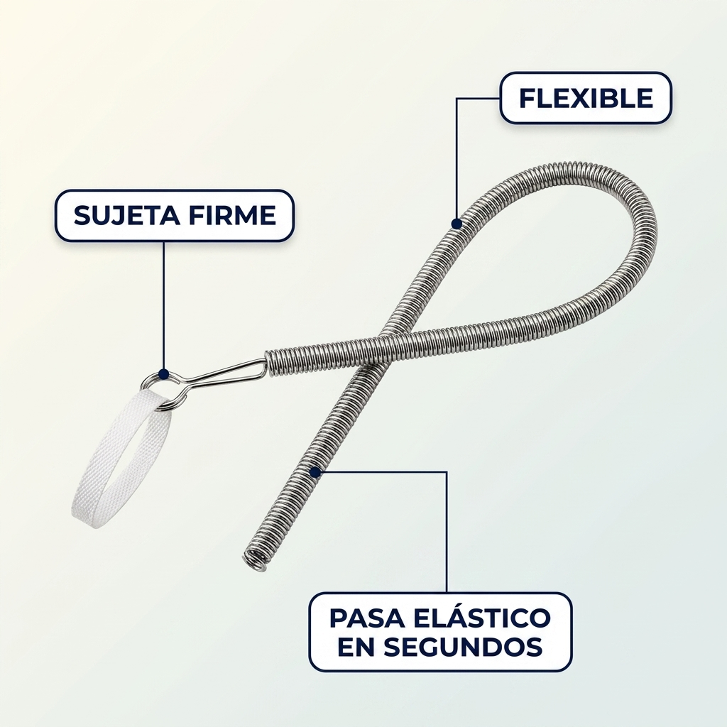 Enhebrador de Elástico Flexible – Pasa Cintas sin Pelear