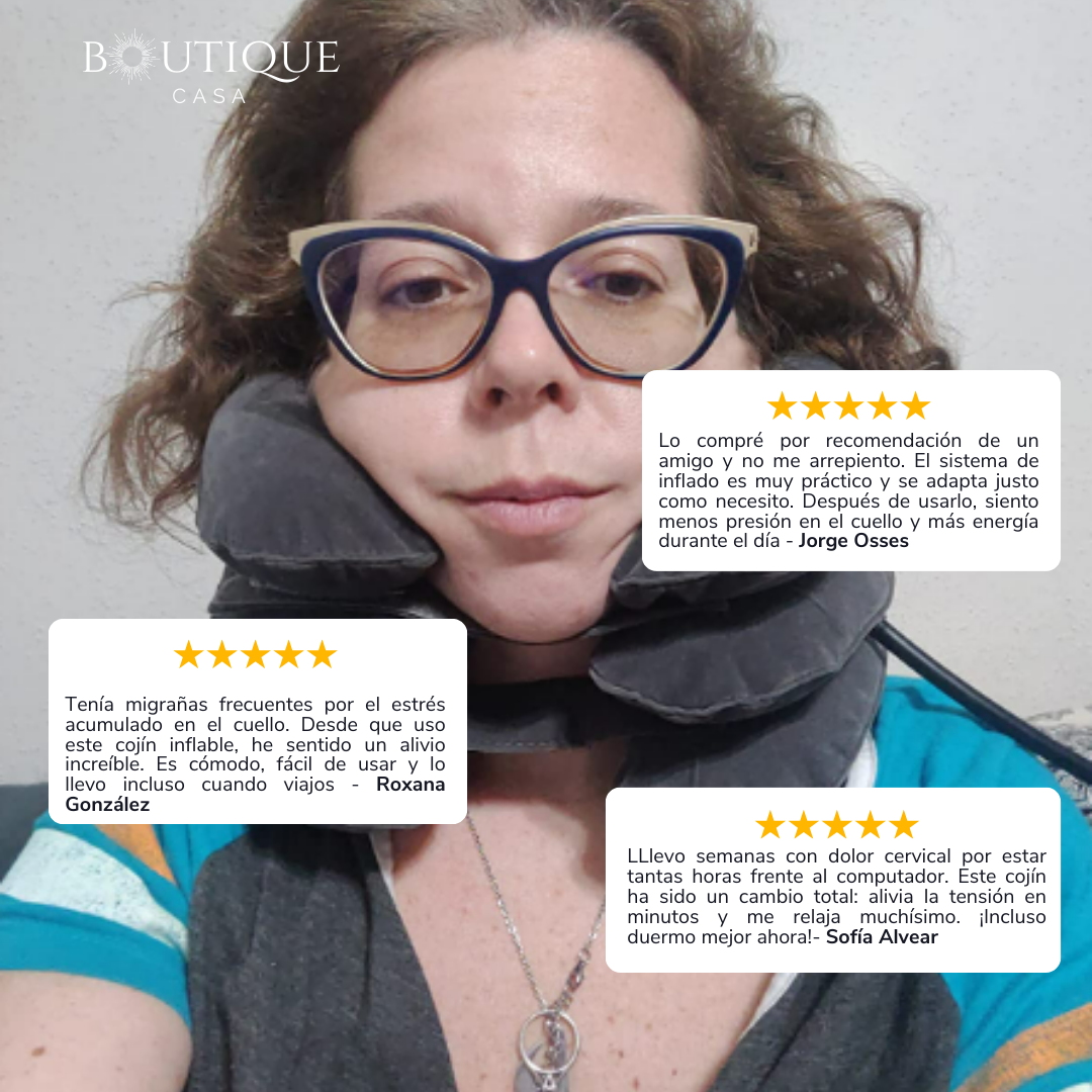 Cojín Cervical Ortopédico Inflable - CerviRelax Pro