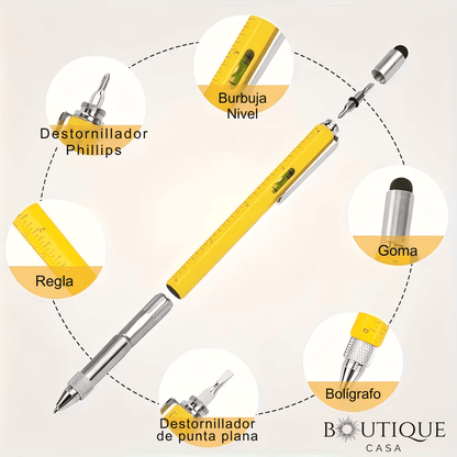 Pack 3 Bolígrafo multiherramienta 6 en 1 | ToolPen™