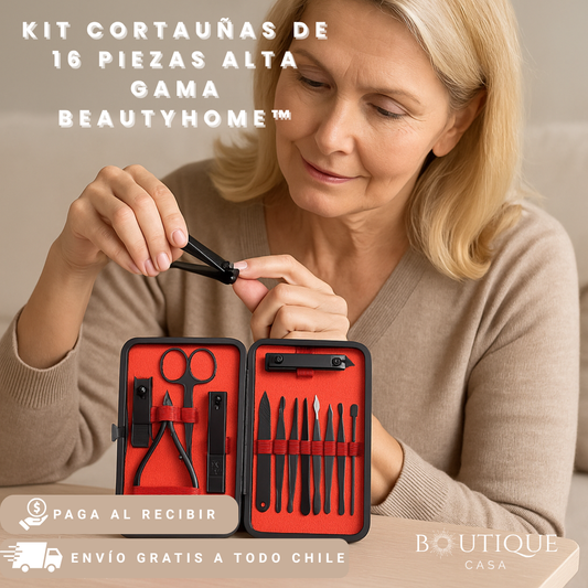 Kit Cortauñas de 16 piezas Alta Gama | BeautyHome™