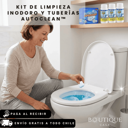 Kit de limpieza inodoro y tuberías | AutoClean™