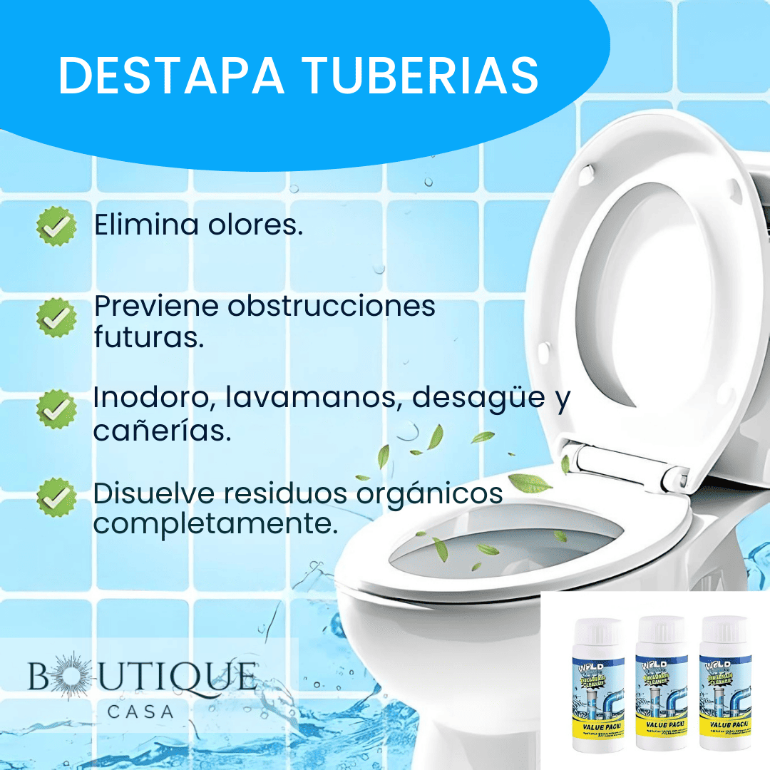 Kit de limpieza inodoro y tuberías | AutoClean™