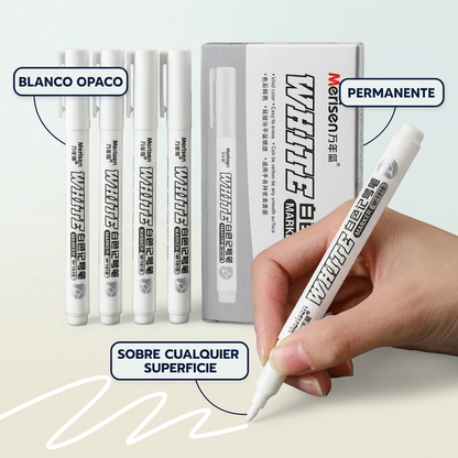 Marcadores de Tinta Blanca Permanente – Cubren Sobre Negro