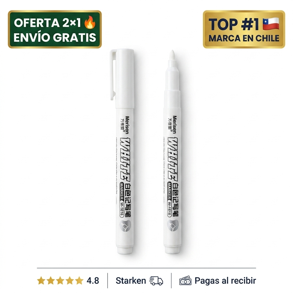 Marcadores de Tinta Blanca Permanente – Cubren Sobre Negro