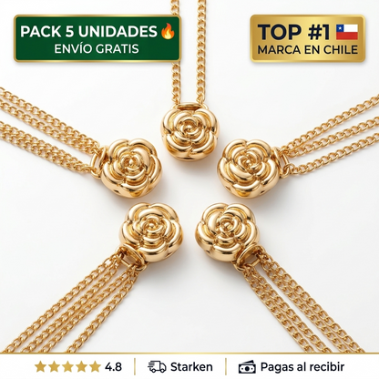 Pinzas Magnéticas Decorativas Flor de Camelia – Ajusta tu Look