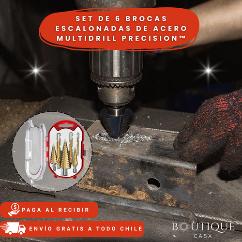 Set de 6 Brocas Escalonadas de Acero | MultiDrill Precision™