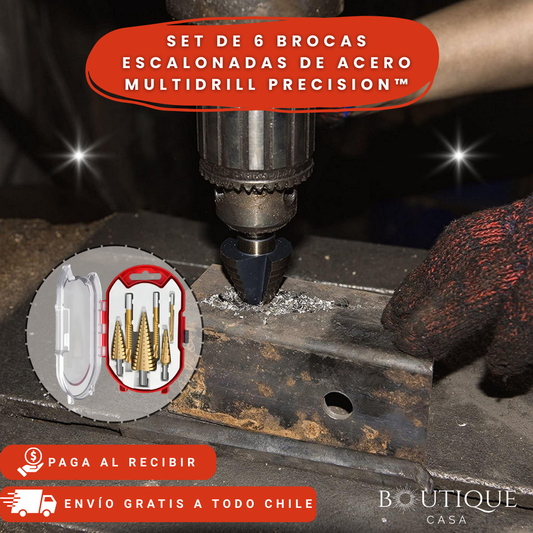 Set de 6 Brocas Escalonadas de Acero | MultiDrill Precision™