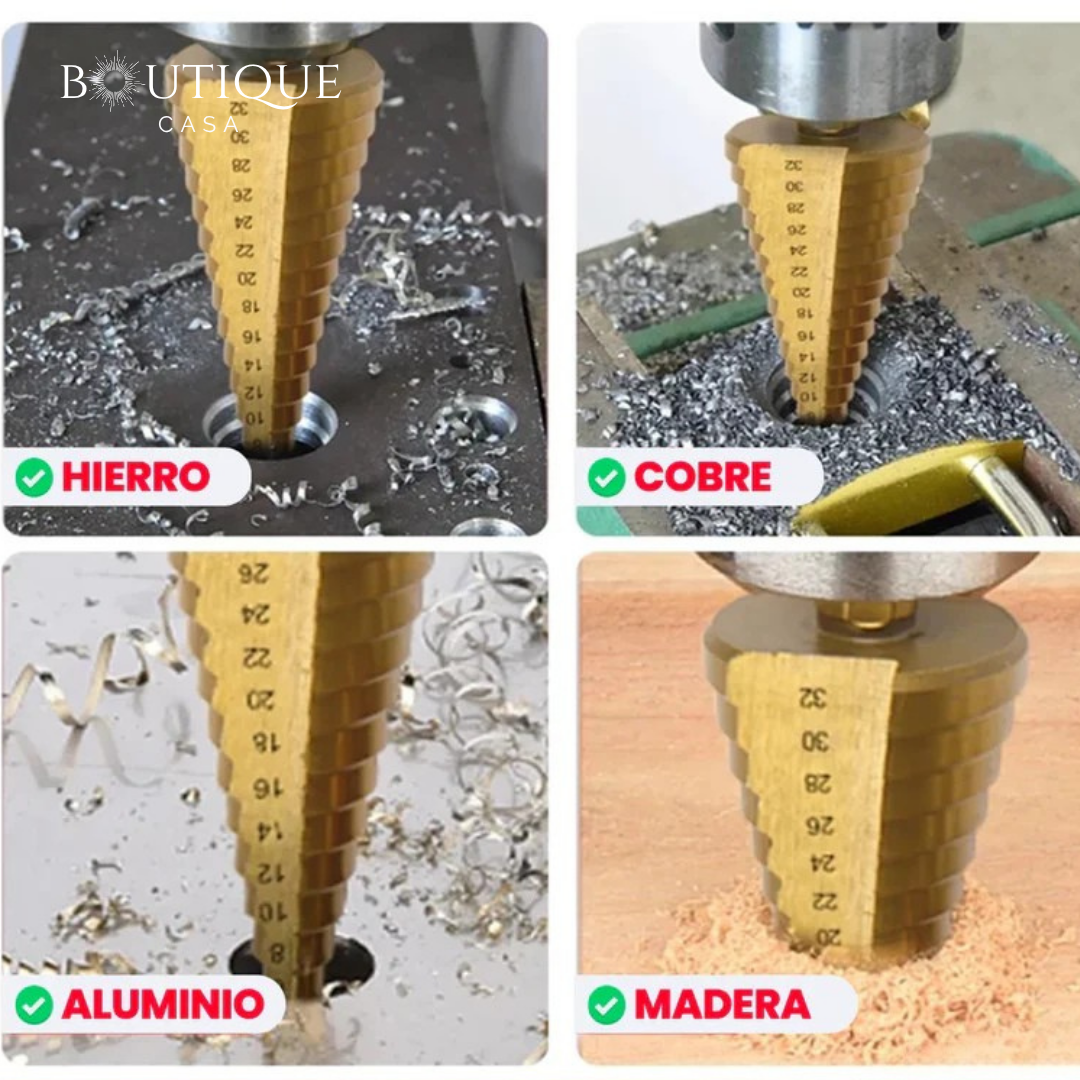 Set de 6 Brocas Escalonadas de Acero | MultiDrill Precision™