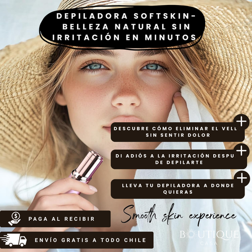 Depiladora Facial y Nariz SoftSkin - Retira el Vello Fácilmente - Belleza Natural sin Irritación en Minutos