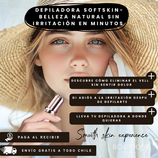 Depiladora Facial y Nariz SoftSkin - Retira el Vello Fácilmente - Belleza Natural sin Irritación en Minutos