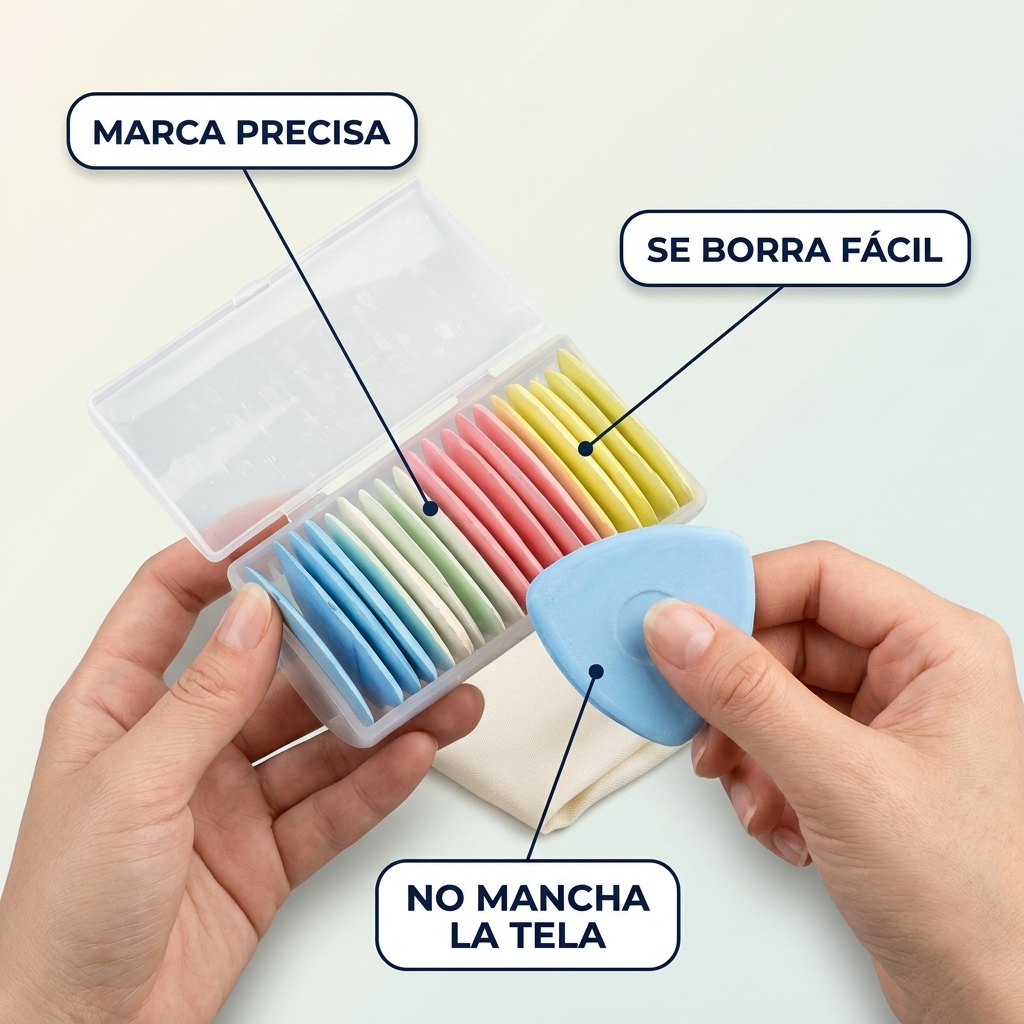 Set de Tizas de Sastre para Marcar Tela – Se Borra Fácil