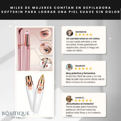 Depiladora Facial y Nariz SoftSkin - Retira el Vello Fácilmente - Belleza Natural sin Irritación en Minutos