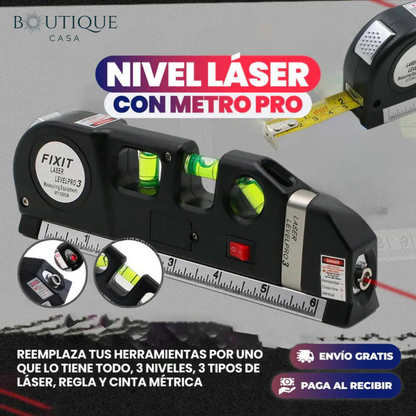 Medidor con Nivel Láser 3 en 1 | LaserLine Pro™