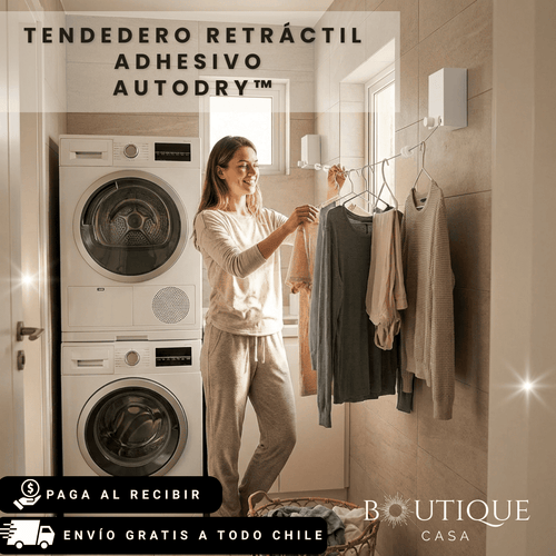 Tendedero Retráctil Adhesivo | AutoDry™