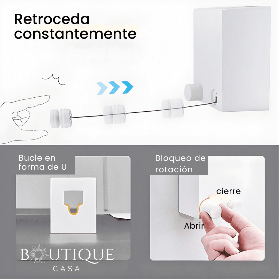 Tendedero Retráctil Adhesivo | AutoDry™