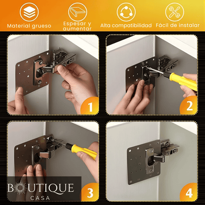 Pack 6 Placas Reparar Bisagras | BisaFix™