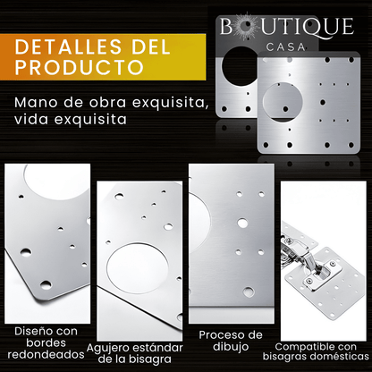 Pack 6 Placas Reparar Bisagras | BisaFix™