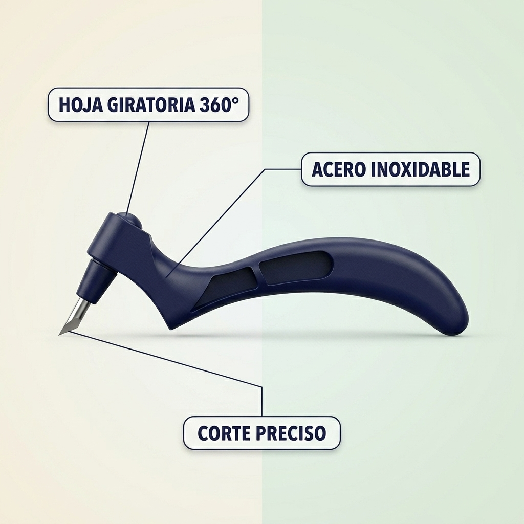 Cuchillo Artesanal Hoja Giratoria 360° – Cortes Precisos