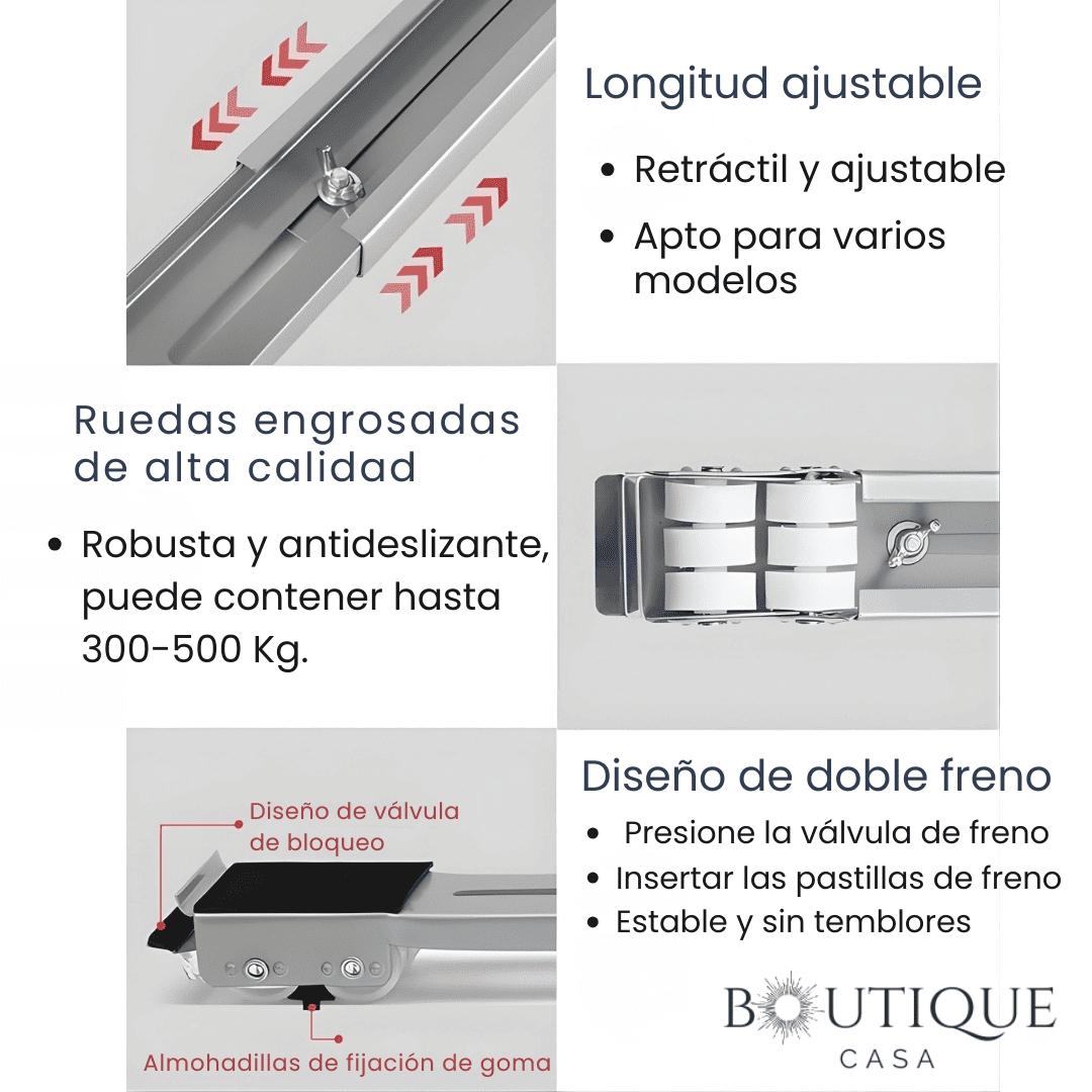 Soporte Ajustable con Ruedas | SlideBase™
