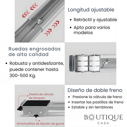 Soporte Ajustable con Ruedas | SlideBase™