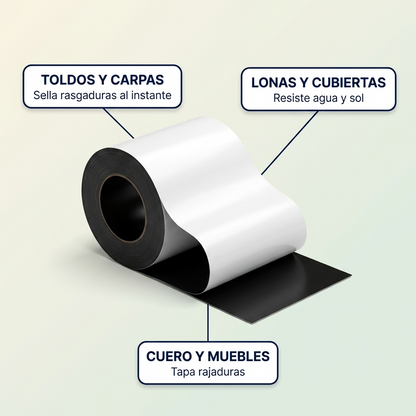 Cinta Impermeable para Reparar Toldos, Carpas y Lonas