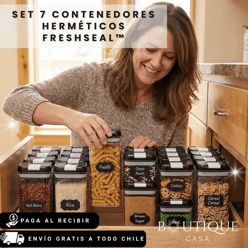 Set 7 Contenedores Herméticos | FreshSeal™