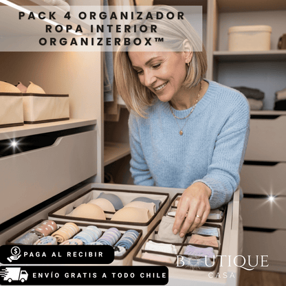 Pack 4 Organizador Ropa Interior | OrganizerBox™