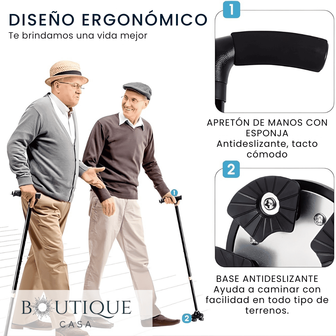Bastón Ortopédico Plegable | SupportPlus™