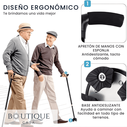 Bastón Ortopédico Plegable | SupportPlus™