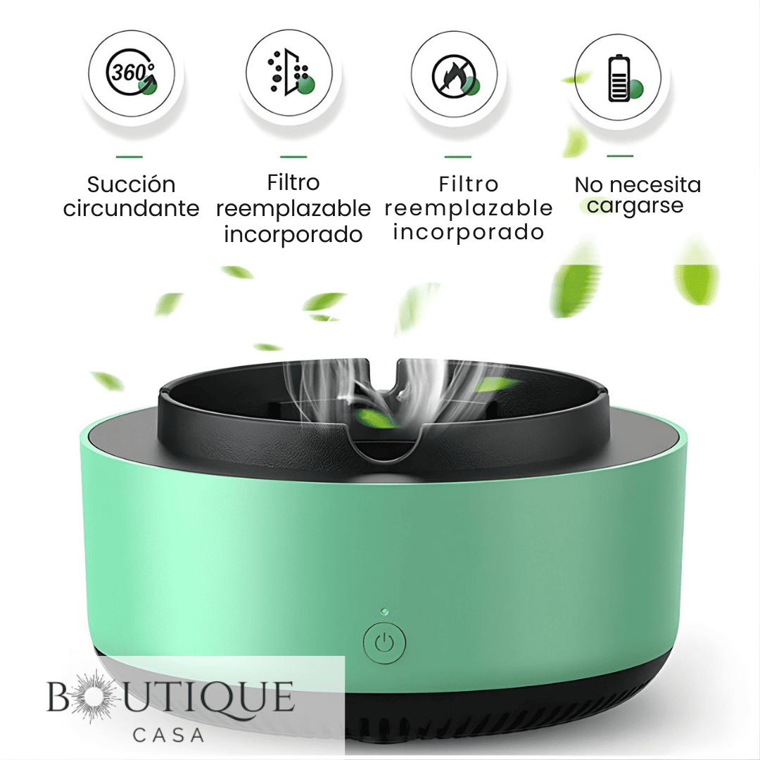 Cenicero Purificador Anti-Humo | SmokeFree™