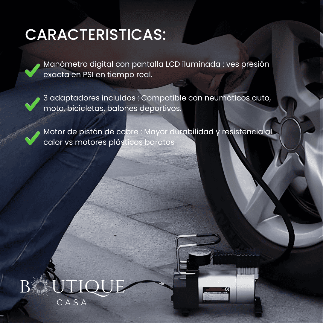 Mini Compresor Portátil 12V | AutoAir™