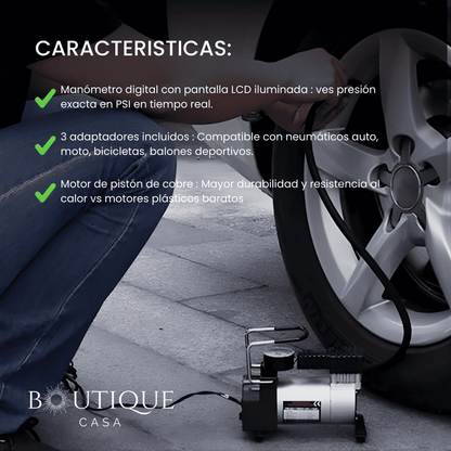 Mini Compresor Portátil 12V | AutoAir™
