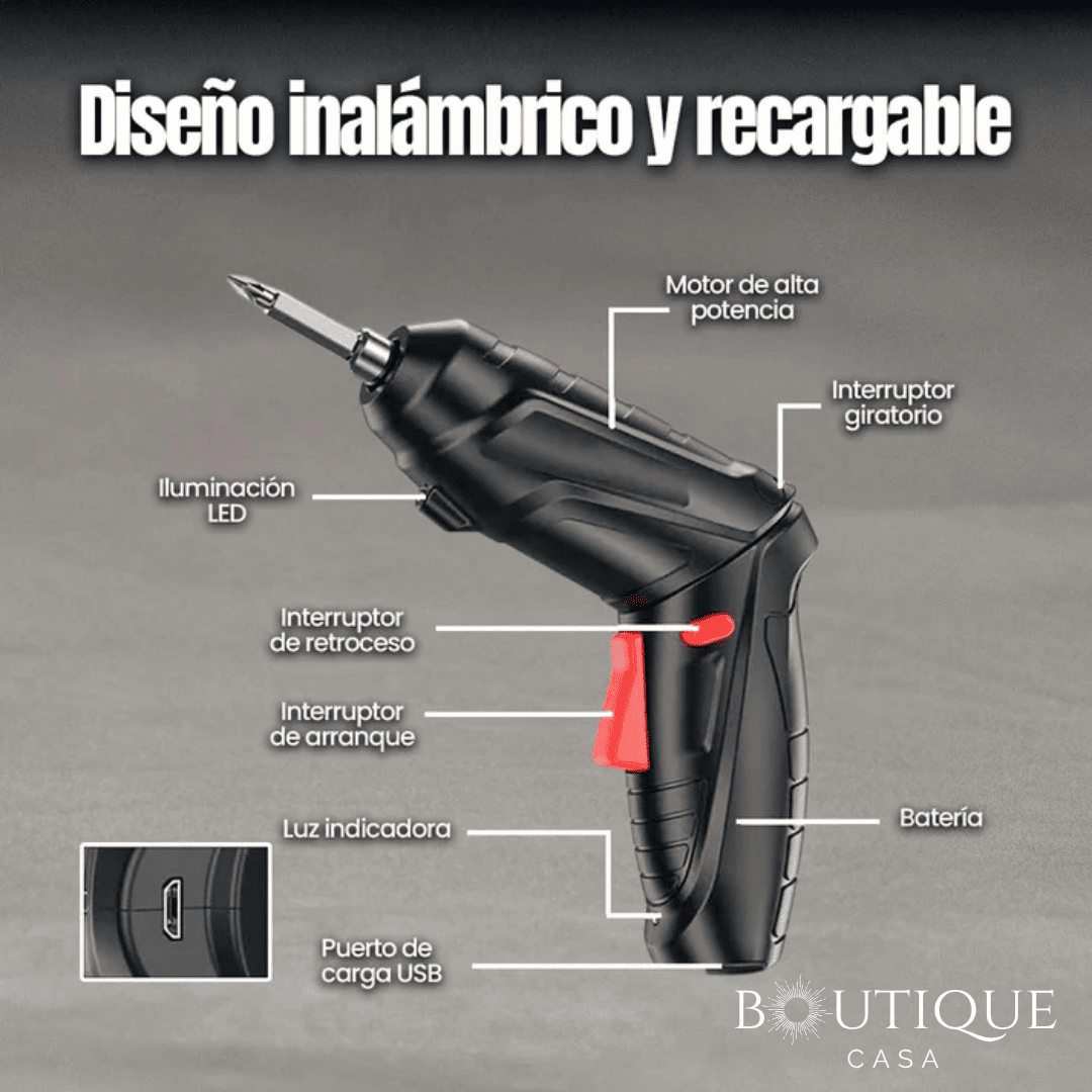 Destornillador Eléctrico Inalámbrico | TwistMaster™