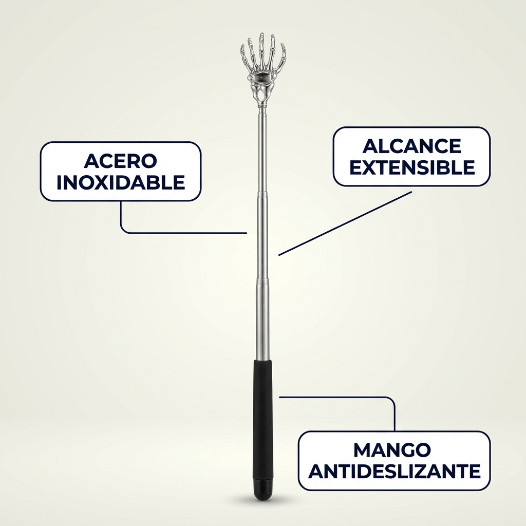 Rascador de Espalda Extensible de Acero – Alivio al Instante