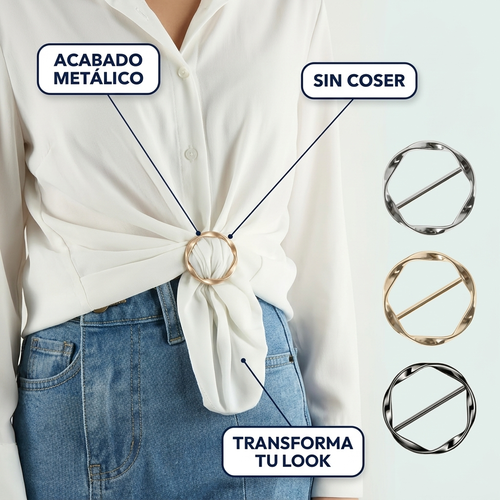 Broche Ajustador de Ropa Metálico – Ajusta y Transforma tu Look
