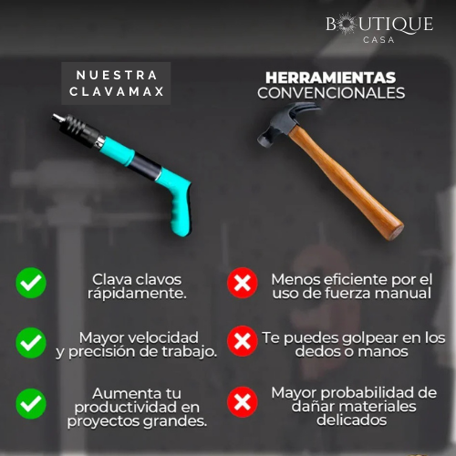 Clavadora de clavos - ClavaMax ⚡🔩 + 20 CLAVOS DE REGALO