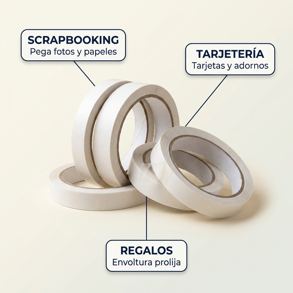 Cinta Doble Faz Transparente para Manualidades – Invisible