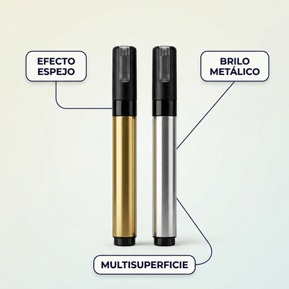 Marcadores Efecto Espejo Cromado – Personaliza Vidrio y Tazas