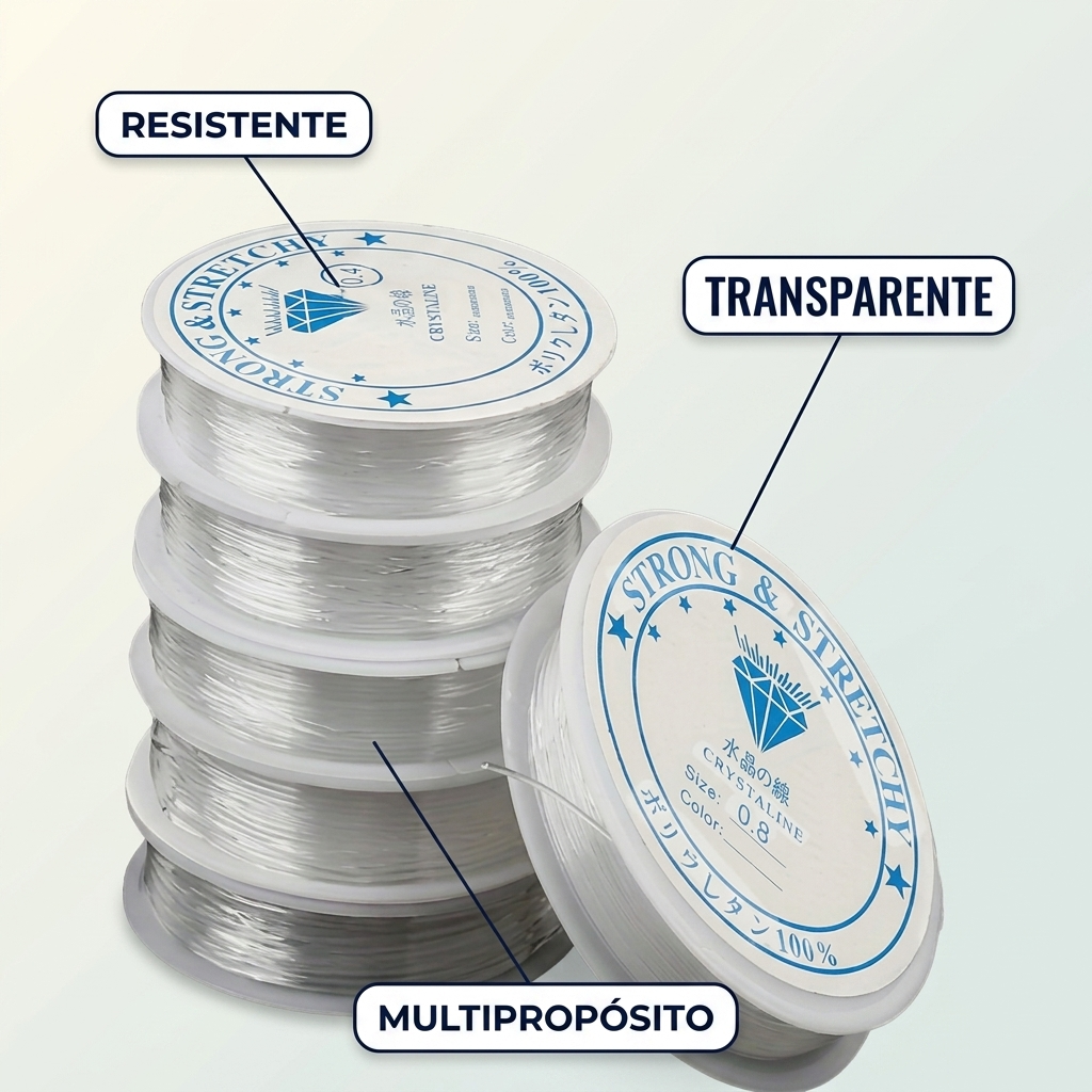 Hilo Nylon Transparente Resistente – Bisutería y Decoración