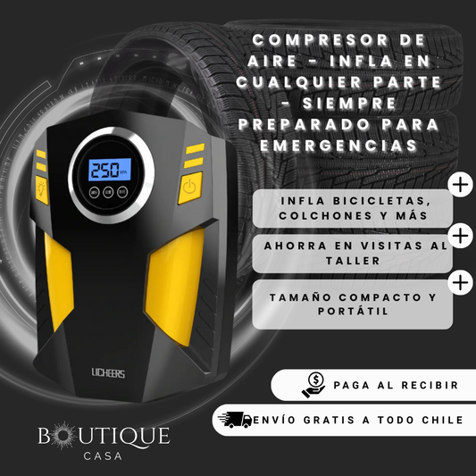 Compresor Multiuso de Aire - Infla en Todas las Emergencias - Siempre Listo para Cualquier Necesidad